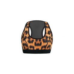 Topy sportowe damskie: Feelj Top Push-up Wild czarno-brązowy r. S