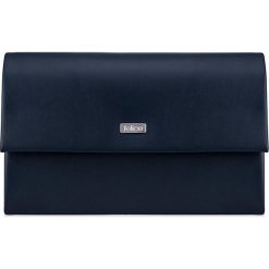 Kopertówka damska Felice F13 MAT granatowa - Granatowy. Niebieskie kopertówki damskie Felice, w paski, małe. Za 49,99 zł.