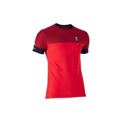 Koszulka krótki rękaw do piłki nożnej FF100 Belgia. Czerwone t-shirty damskie marki KIPSTA, xl, z bawełny. Za 44,99 zł.