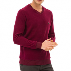 Sweter w kolorze czerwonym. Czerwone swetry klasyczne męskie GALVANNI, l. W wyprzedaży za 159,95 zł.