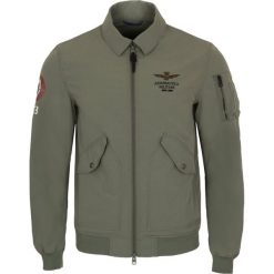 Kurtka Aeronautica Militare. Zielone płaszcze męskie xl, z aplikacjami, bez kaptura. Za 1189,00 zł.