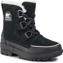 Śniegowce SOREL - Torino II NL3488 Black 010. Czarne kozaki damskie Sorel, ze skóry, na niskim obcasie, bez zapięcia. W wyprzedaży za 479,00 zł.