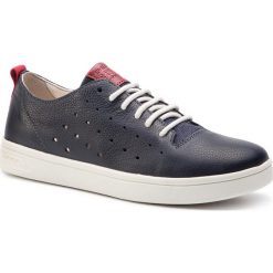 Sneakersy GEOX - J Djrock B. A J925VA 04610 C0735 D Navy/Red. Niebieskie trampki chłopięce Geox, bez wzorów, ze skóry, na sznurówki. W wyprzedaży za 179,00 zł.