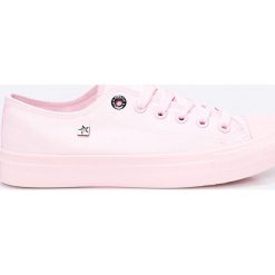 Big Star - Tenisówki. Różowe trampki i tenisówki damskie marki BIG STAR, bez wzorów, z materiału, na sznurówki. Za 99,90 zł.