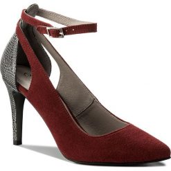 Szpilki: Szpilki EDEO – 3212-854/H71 Bordo/Wąż