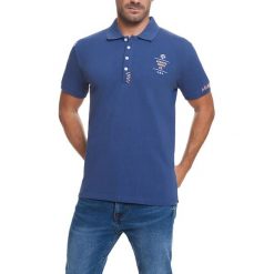 Koszulka polo w kolorze niebieskim. Niebieskie koszulki polo Camel Active, Varsity, l. W wyprzedaży za 82,95 zł.