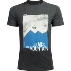 T-shirt męski TSM626 - ciemny szary melanż - Outhorn. Szare koszulki męskie marki Outhorn, m, bez wzorów, z bawełny, bez kołnierzyka. W wyprzedaży za 29,99 zł.
