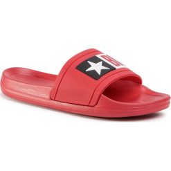 Klapki BIG STAR - DD274A267 Red. Czerwone klapki damskie BIG STAR, bez wzorów, z tworzywa sztucznego, bez obcasa. W wyprzedaży za 49,00 zł.