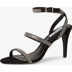 Steve Madden - Damskie sandały na obcasie – Equal, czarny. Czarne sandały damskie Steve Madden, w paski, bez obcasa, na obcasie, z paskami. Za 329,95 zł.