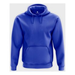 Męska bluza z kapturem (bez nadruku, gładka) - niebieska. Niebieskie bluzy męskie MegaKoszulki, m, z nadrukiem, z kapturem, bez rękawów, z kapturem. Za 59,90 zł.