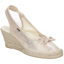 Sandały z kokardą big star w2745. Żółte espadryle damskie BIG STAR, bez wzorów, ze skóry ekologicznej, retro, bez obcasa, bez zapięcia. Za 139,99 zł.