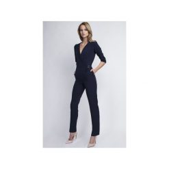 ELEGANCKI KOMBINEZON, KB108. Niebieskie kombinezony damskie Lanti, na co dzień, m, bez wzorów, z elastanu, eleganckie, bez kołnierzyka, bez rękawów. Za 190,00 zł.