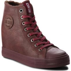 Sneakersy BIG STAR - BB274303 Burgund. Czerwone półbuty damskie marki BIG STAR, bez wzorów, z gumy, retro, bez obcasa, na obcasie, bez zapięcia. Za 129,00 zł.