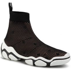 Sneakersy RED VALENTINO - TQ2S0C14 Nero/Bia 0NO. Czarne półbuty damskie Red Valentino, na co dzień, bez wzorów, z tworzywa sztucznego, bez obcasa, na płaskiej podeszwie, bez zapięcia. Za 1269,00 zł.