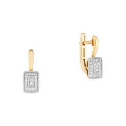 Piękne Kolczyki - , Diament 0,11ct. Szare kolczyki damskie marki W.KRUK, z diamentem. Za 2090,00 zł.