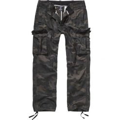 Brandit Heavy Weight Trouser Spodnie kamuflaż (Dark Camo). Zielone spodnie męskie marki Brandit, xl, z aplikacjami, vintage, długie. Za 199,90 zł.