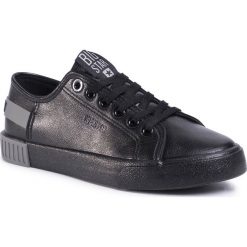 Sneakersy BIG STAR - FF274177 Black/Grey. Czarne półbuty damskie BIG STAR, na co dzień, bez wzorów, ze skóry ekologicznej, retro, bez obcasa, na płaskiej podeszwie, bez zapięcia. Za 129,00 zł.