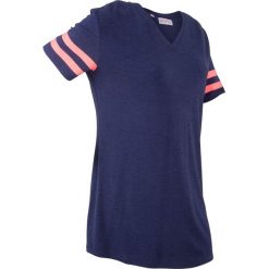 Shirt sportowy, krótki rękaw, z kolekcji Maite Kelly bonprix kobaltowy melanż. Niebieskie koszulki damskie bonprix, bez wzorów, bez kołnierzyka, z krótkim rękawem, krótkie, bez kaptura. Za 54,99 zł.