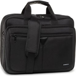 Torba na laptopa LANETTI - BMM-S-039-10-03 Black. Czarne torby męskie skórzane Lanetti, bez wzorów, z materiału. Za 199,99 zł.
