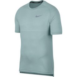 Koszulka Nike Dri-FIT Medalist Short-Sleeve Top M Szaro-Zielona. Szare koszulki męskie Nike, m, bez wzorów, z materiału, z klasycznym kołnierzykiem, z krótkim rękawem, krótkie, do biegania, dri-fit (nike). Za 99,99 zł.