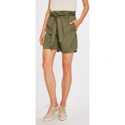 Only - Szorty. Szare szorty damskie ONLY, z haftami, z lyocellu, casualowe, z podwyższonym stanem. W wyprzedaży za 59,90 zł.