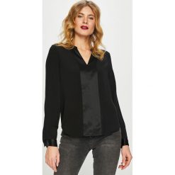 Tommy Hilfiger - Koszula. Czarne koszule body damskie marki TOMMY HILFIGER, s, z wiskozy, casualowe, ze stójką. Za 359,90 zł.