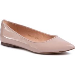 Baleriny R.POLAŃSKI - 0727 Różowy Lakier. Brązowe baleriny damskie R.Polański, bez wzorów, ze skóry, bez obcasa. Za 239,00 zł.
