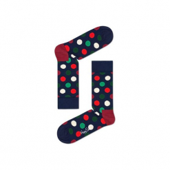 Skarpetki Happy Socks - Holiday XMAS (BDO01-6004). Szare skarpetki męskie marki Happy Socks, w kolorowe wzory, z bawełny. Za 34,90 zł.