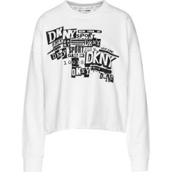 Bluza DKNY Sport DP0T7238. Białe bluzy sportowe damskie DKNY Sport, m, bez wzorów, z bawełny, bez rękawów, bez kaptura. Za 319,00 zł.