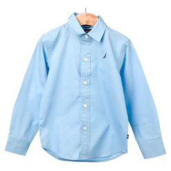 Nautica Koszula Chłopięca 110 Jasnoniebieski. Szare koszule chłopięce marki Nautica, z bawełny. Za 185,00 zł.