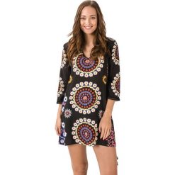 Desigual Kimono plażowe Czarny. Czarne stroje kąpielowe damskie Desigual, l, bez wzorów, z wiskozy. Za 274,95 zł.