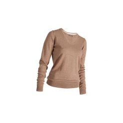 Sweter do golfa damski. Pomarańczowe swetry damskie marki INESIS, xl, bez wzorów, z bawełny, bez rękawów, bez kaptura. W wyprzedaży za 39,99 zł.