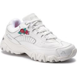 Sneakersy KAPPA - Felicity Romance 242678 White 1010. Białe półbuty damskie Kappa, ze skóry ekologicznej. W wyprzedaży za 139,00 zł.
