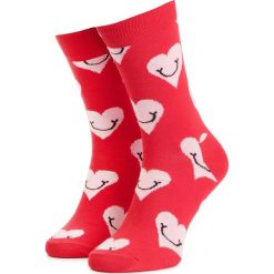 Skarpety Wysokie Unisex HAPPY SOCKS - SMH01-4300 Czerwony Kolorowy. Czerwone skarpetki damskie marki Happy Socks, bez wzorów, z bawełny. Za 39,90 zł.