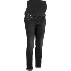 Dżinsy ciążowe Boyfriend bonprix czarny "stone". Czarne jeansy damskie bonprix, z jeansu. Za 79,99 zł.