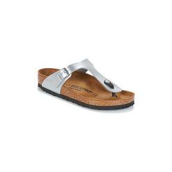 Japonki Birkenstock GIZEH. Szare klapki damskie Birkenstock, bez wzorów, bez obcasa. W wyprzedaży za 263,20 zł.