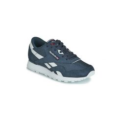 Buty Dziecko Reebok Classic CL NYLON J. Niebieskie trampki dziewczęce Reebok Classic, bez wzorów, z nylonu, bez zapięcia. Za 219,00 zł.