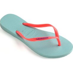 Havaianas - Japonki. Zielone klapki damskie Havaianas, bez wzorów, z materiału, bez obcasa, na obcasie. W wyprzedaży za 89,90 zł.