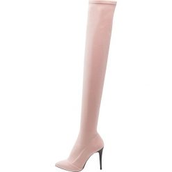Buty zimowe damskie: Topshop B&B BUBBA HI LEG Kozaki na obcasie nude