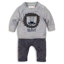 2-częściowy zestaw w kolorze szarym - bluza, spodnie. Szare bluzy niemowlęce . W wyprzedaży za 69,95 zł.