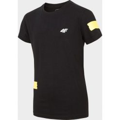 T-shirt chłopięcy (122-164). T-shirty chłopięce 4F JUNIOR, bez wzorów, z bawełny, bez rękawów. Za 29,99 zł.