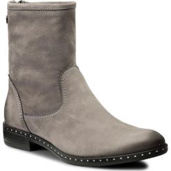 Botki CARINII - B4190 J51-000-PSK-C63. Szare buty zimowe damskie Carinii, z materiału, na obcasie. W wyprzedaży za 249,00 zł.