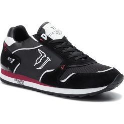 Sneakersy TRUSSARDI JEANS - 77A00188 K605. Czarne sneakersy męskie Trussardi Jeans, na co dzień, bez wzorów, z jeansu, eleganckie, bez zapięcia. Za 559,00 zł.