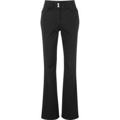 Spodnie ze stretchem Bootcut bonprix czarny. Czarne spodnie damskie bonprix. Za 89,99 zł.