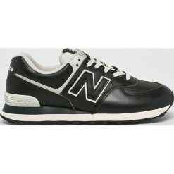 New Balance - Buty ML574LPK. Czarne buty sportowe męskie marki New Balance, ze skóry, na sznurówki. W wyprzedaży za 319,90 zł.