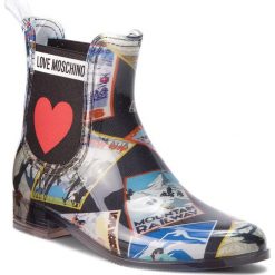 Kalosze LOVE MOSCHINO - JA21013G06JQ0000 Nero. Czarne kalosze damskie Love Moschino, z materiału. Za 559,00 zł.
