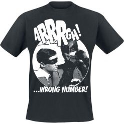 Batman Arrrgh - Wrong Number T-Shirt czarny. Czarne koszulki męskie marki Batman, s, z nadrukiem, z okrągłym kołnierzem. Za 89,90 zł.