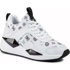 Sneakersy GUESS - Typical FL5TYP FAL12 WHITE. Białe półbuty damskie Guess, z aplikacjami, ze skóry ekologicznej, bez obcasa, na obcasie, bez zapięcia. Za 599,00 zł.