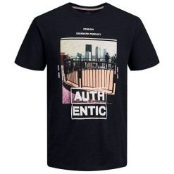 Jack&Jones Joromega Winter Tee Koszulka Męska Crew Neck Total Eclipse Reg Mel (Rozmiar M). Czarne koszulki męskie marki Jack&Jones, m, bez wzorów, bez kołnierzyka, bez rękawów. W wyprzedaży za 79,00 zł.
