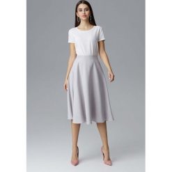 Szara Rozkloszowana Spódnica Midi na Pasku. Szare spódniczki damskie Molly.pl, do pracy, s, bez wzorów, biznesowe, długie, midi, rozkloszowane. Za 159,90 zł.